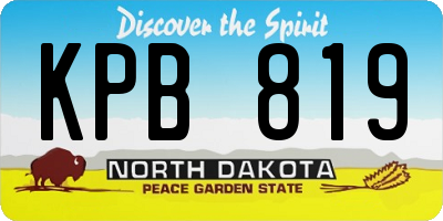 ND license plate KPB819