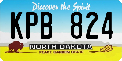 ND license plate KPB824