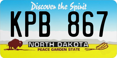 ND license plate KPB867