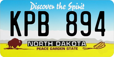 ND license plate KPB894