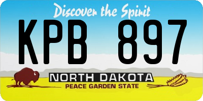 ND license plate KPB897