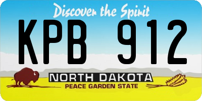 ND license plate KPB912
