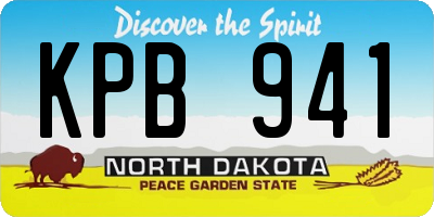 ND license plate KPB941