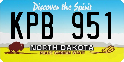 ND license plate KPB951