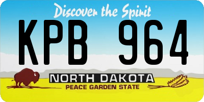 ND license plate KPB964