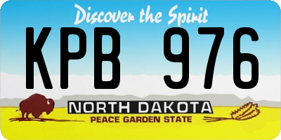 ND license plate KPB976