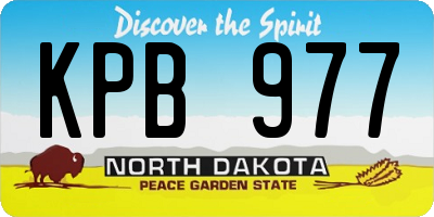 ND license plate KPB977