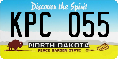 ND license plate KPC055