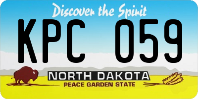 ND license plate KPC059