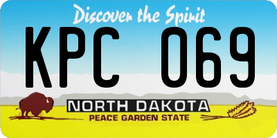 ND license plate KPC069