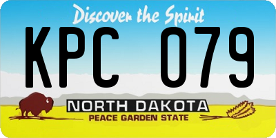 ND license plate KPC079