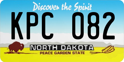 ND license plate KPC082