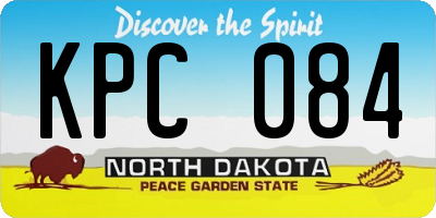 ND license plate KPC084