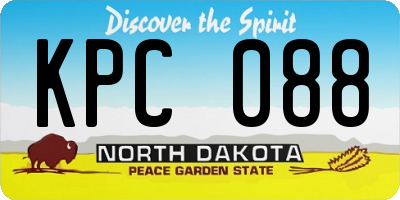 ND license plate KPC088