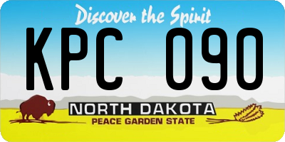 ND license plate KPC090