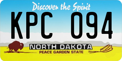ND license plate KPC094