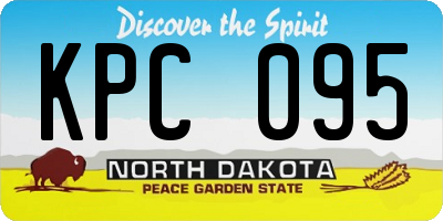 ND license plate KPC095