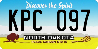 ND license plate KPC097