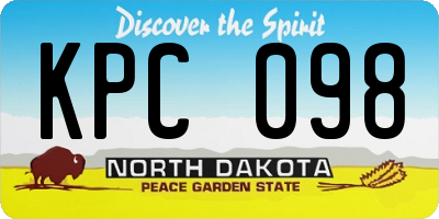 ND license plate KPC098