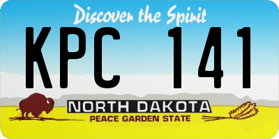 ND license plate KPC141