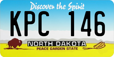 ND license plate KPC146