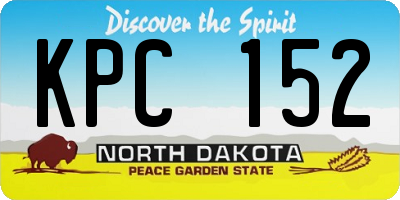 ND license plate KPC152