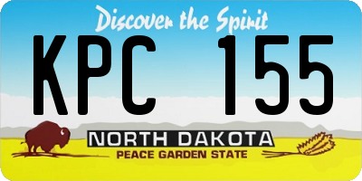 ND license plate KPC155
