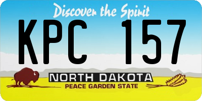 ND license plate KPC157