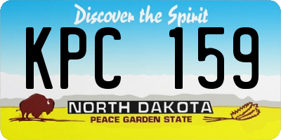 ND license plate KPC159