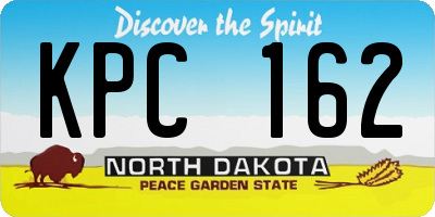 ND license plate KPC162