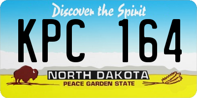 ND license plate KPC164