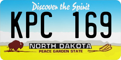 ND license plate KPC169