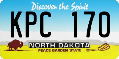 ND license plate KPC170
