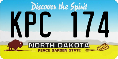 ND license plate KPC174