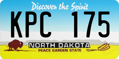 ND license plate KPC175