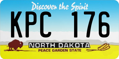 ND license plate KPC176