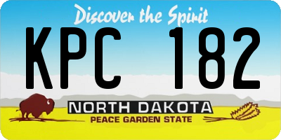ND license plate KPC182