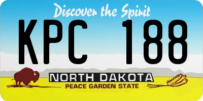 ND license plate KPC188