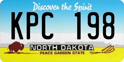 ND license plate KPC198