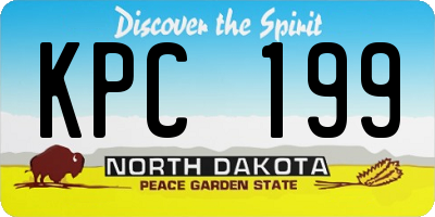 ND license plate KPC199