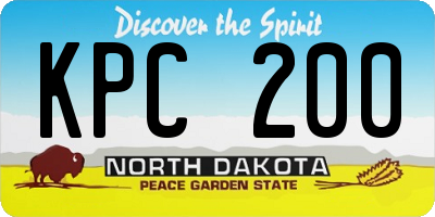 ND license plate KPC200