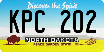 ND license plate KPC202