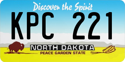 ND license plate KPC221