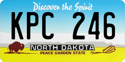 ND license plate KPC246