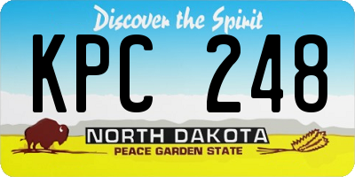 ND license plate KPC248