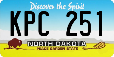 ND license plate KPC251