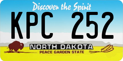 ND license plate KPC252