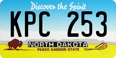 ND license plate KPC253