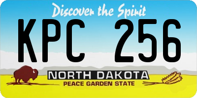 ND license plate KPC256