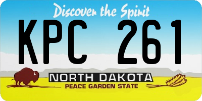 ND license plate KPC261